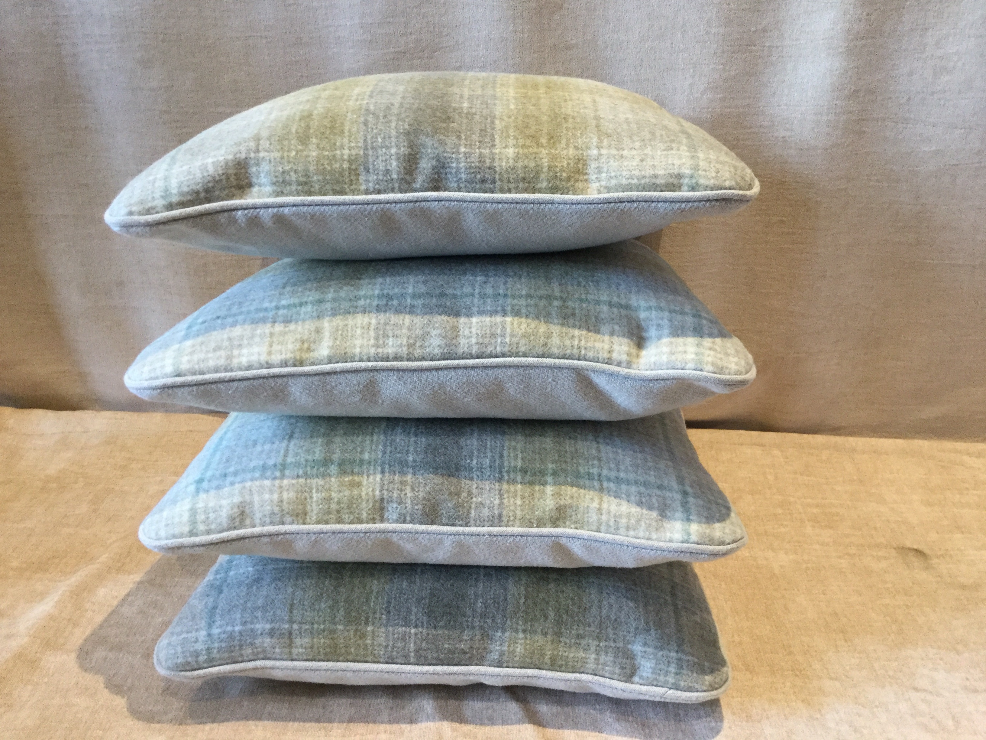 Tartan Feather Cushions