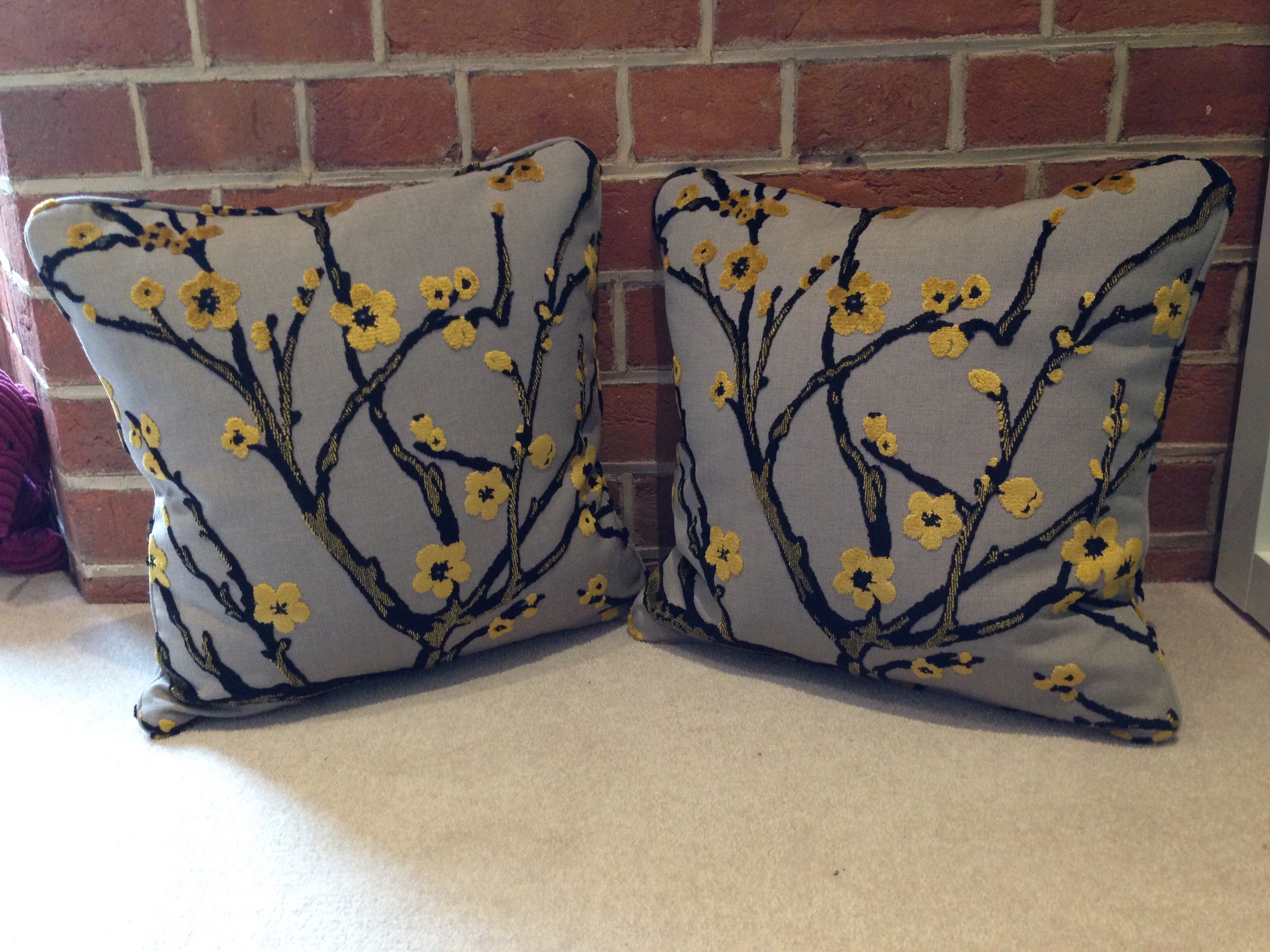 Cushions in Blossom Fabric