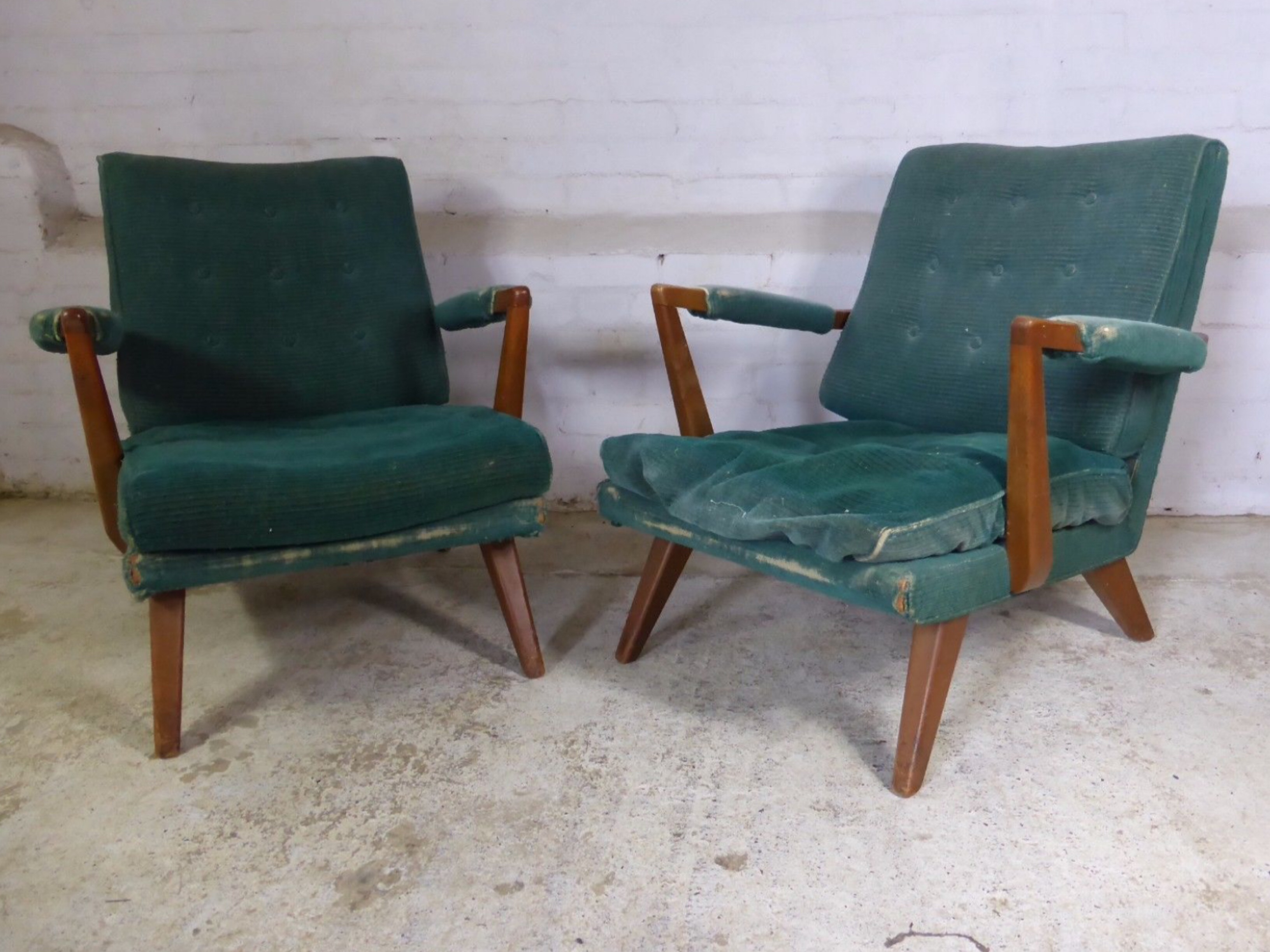 Pair of E Gomme Chairs before refurb