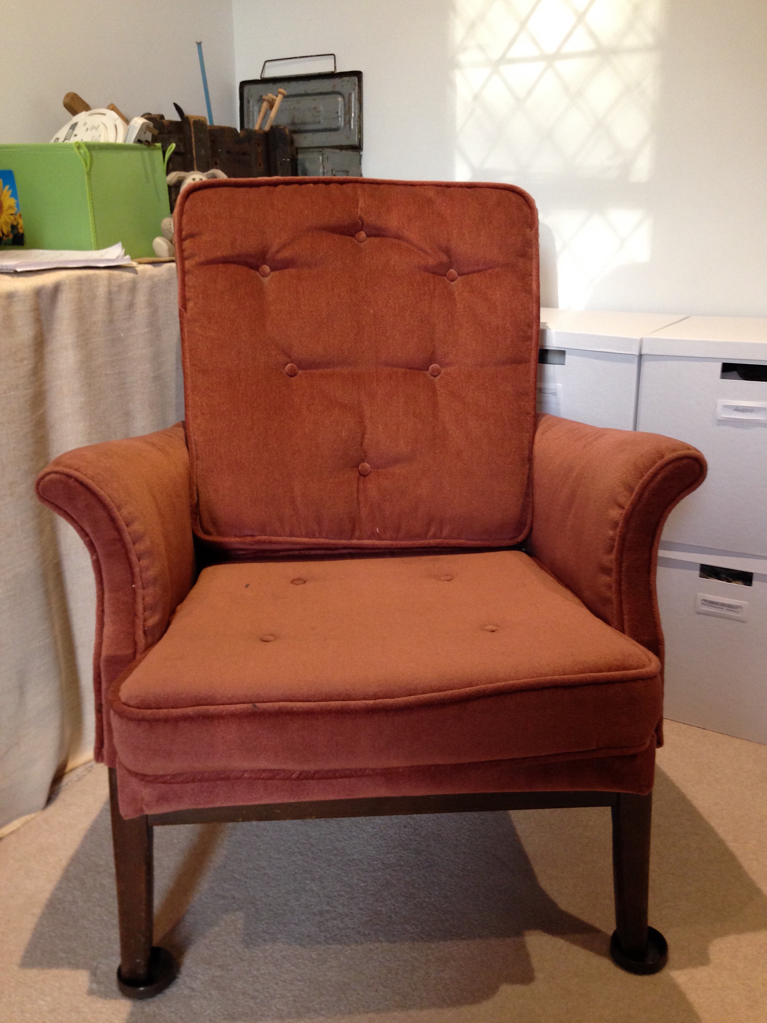 1954 Parker Knoll Reading Chair Before Refurb