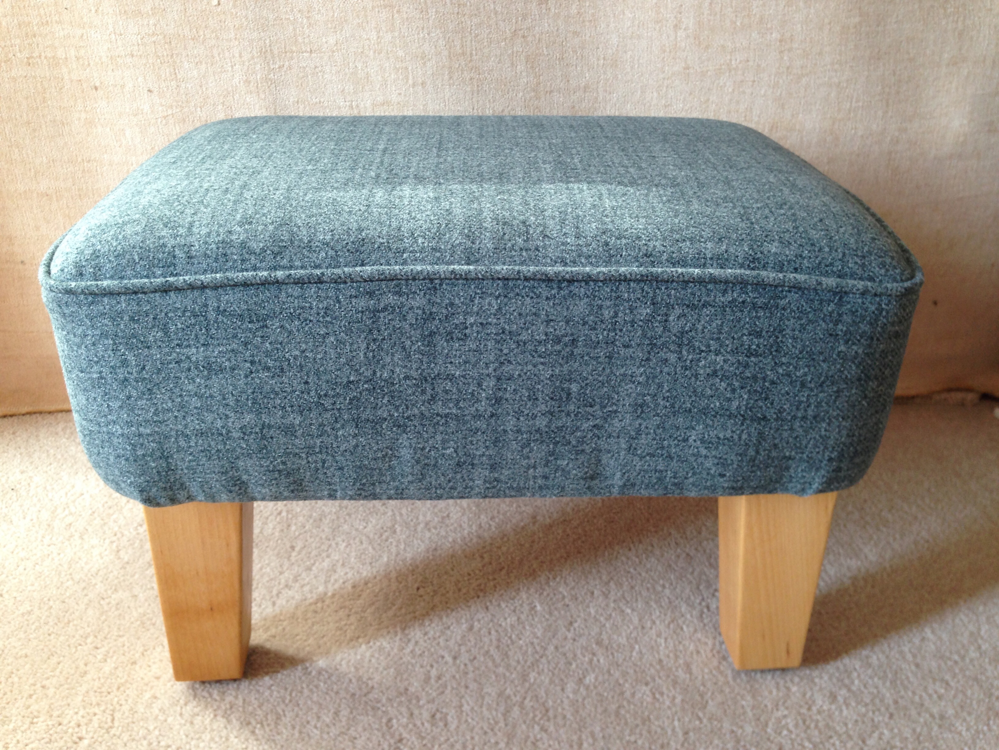 Footstool in Soft Grey