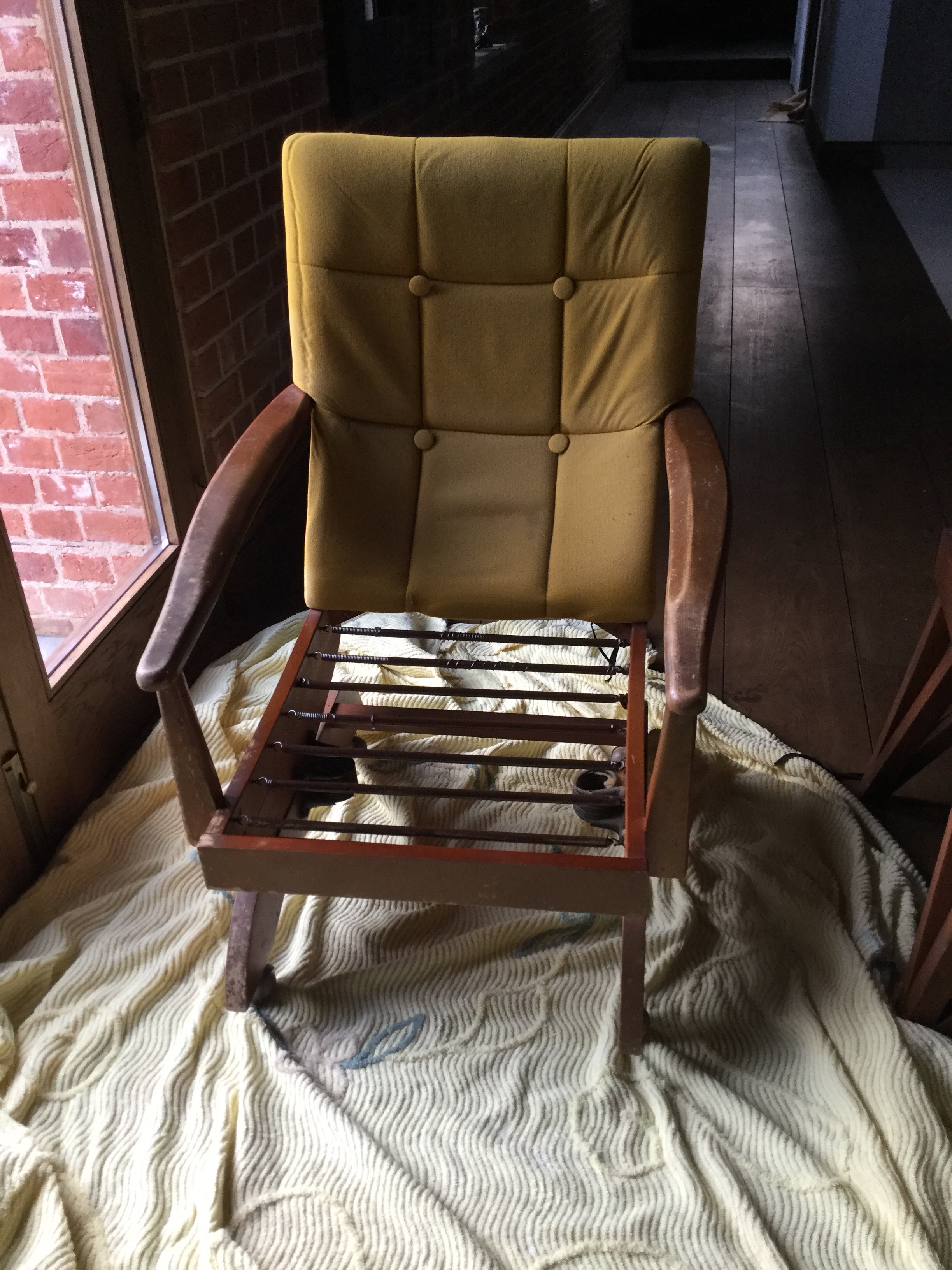Mid Century Pine Rocking Chair