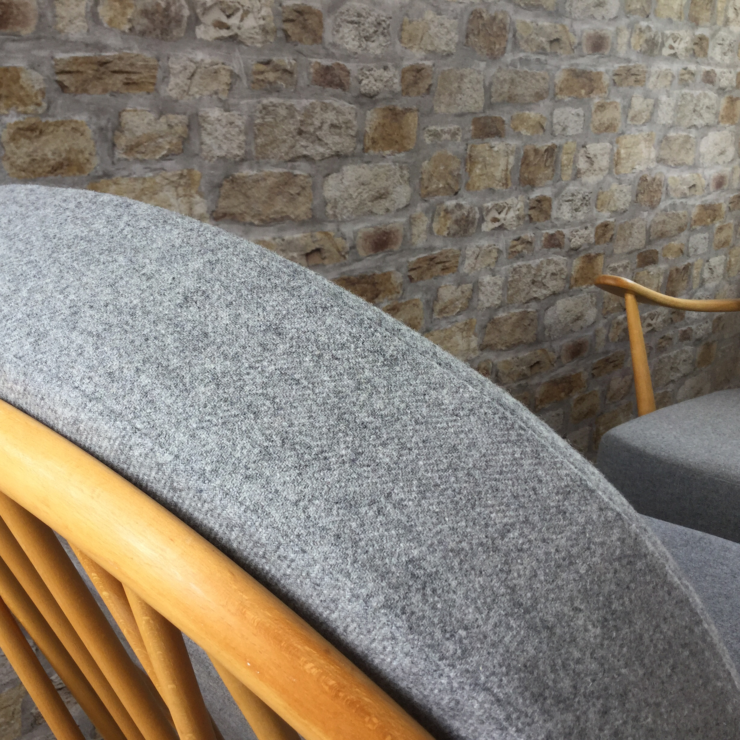 Ercol 203 Chairs in Grey Wool