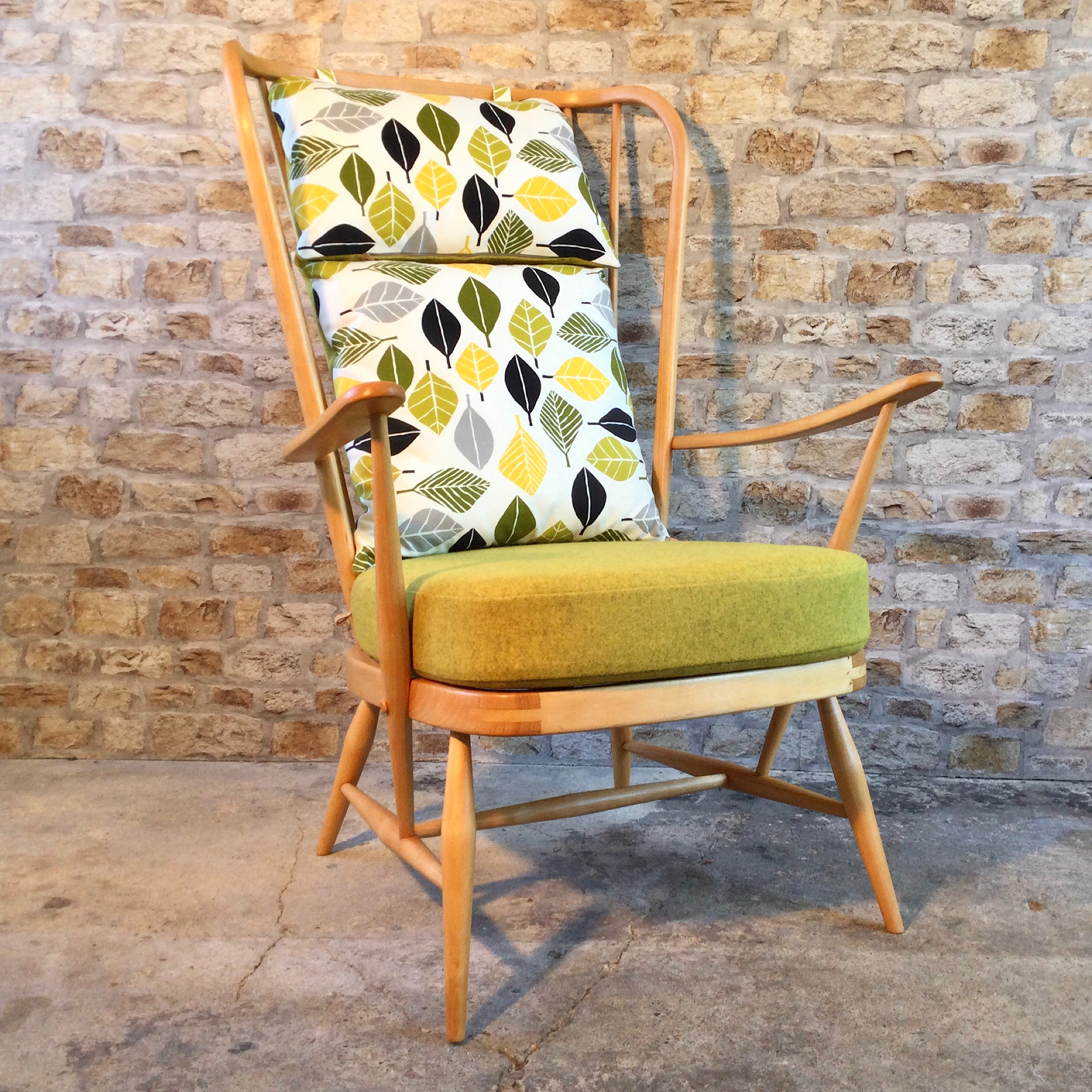 Mid Century Ercol 478 Chair in Ochre Melton Wool