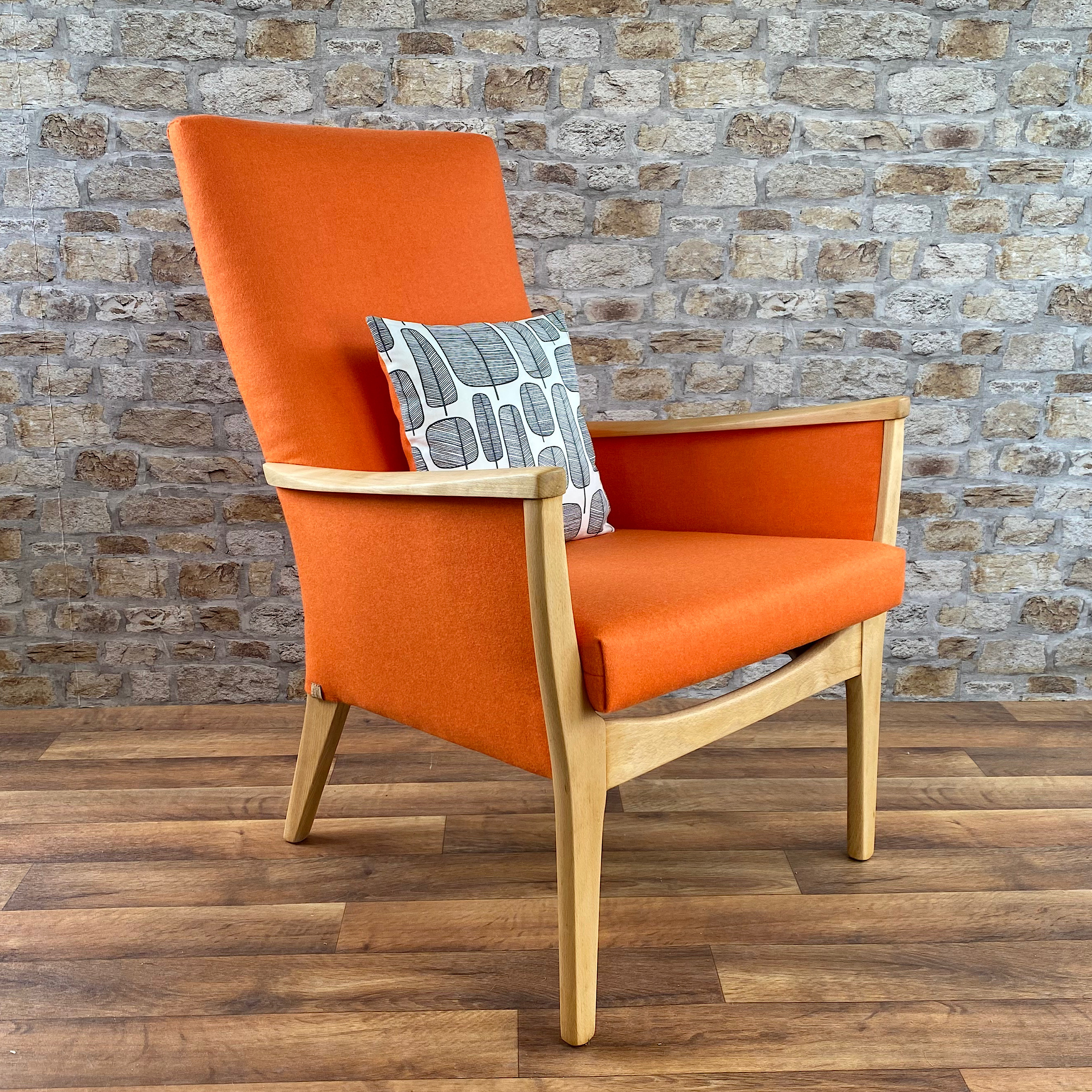 Mid Century Parker Knoll Chair in Orange