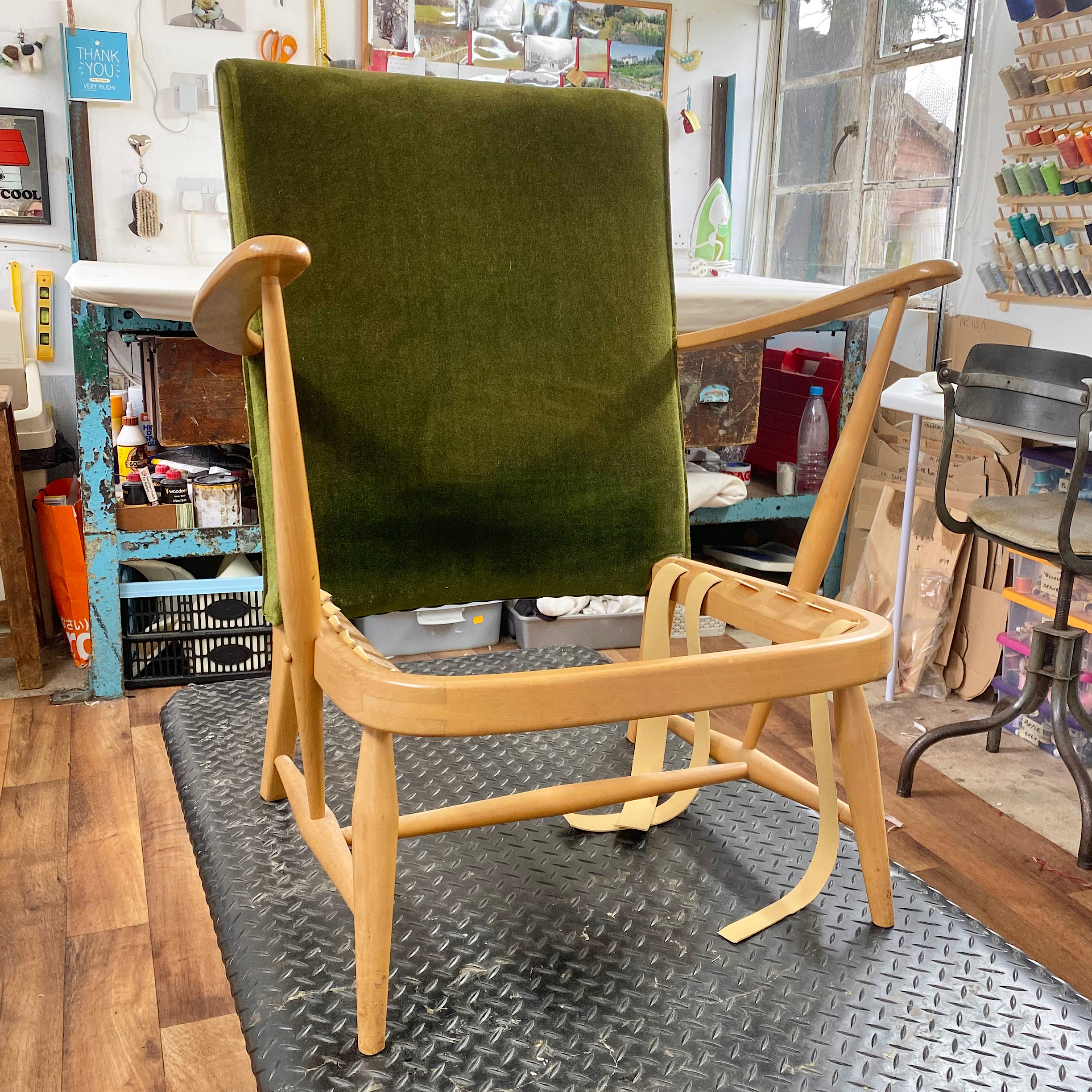 Ercol 248 Chair before refurb