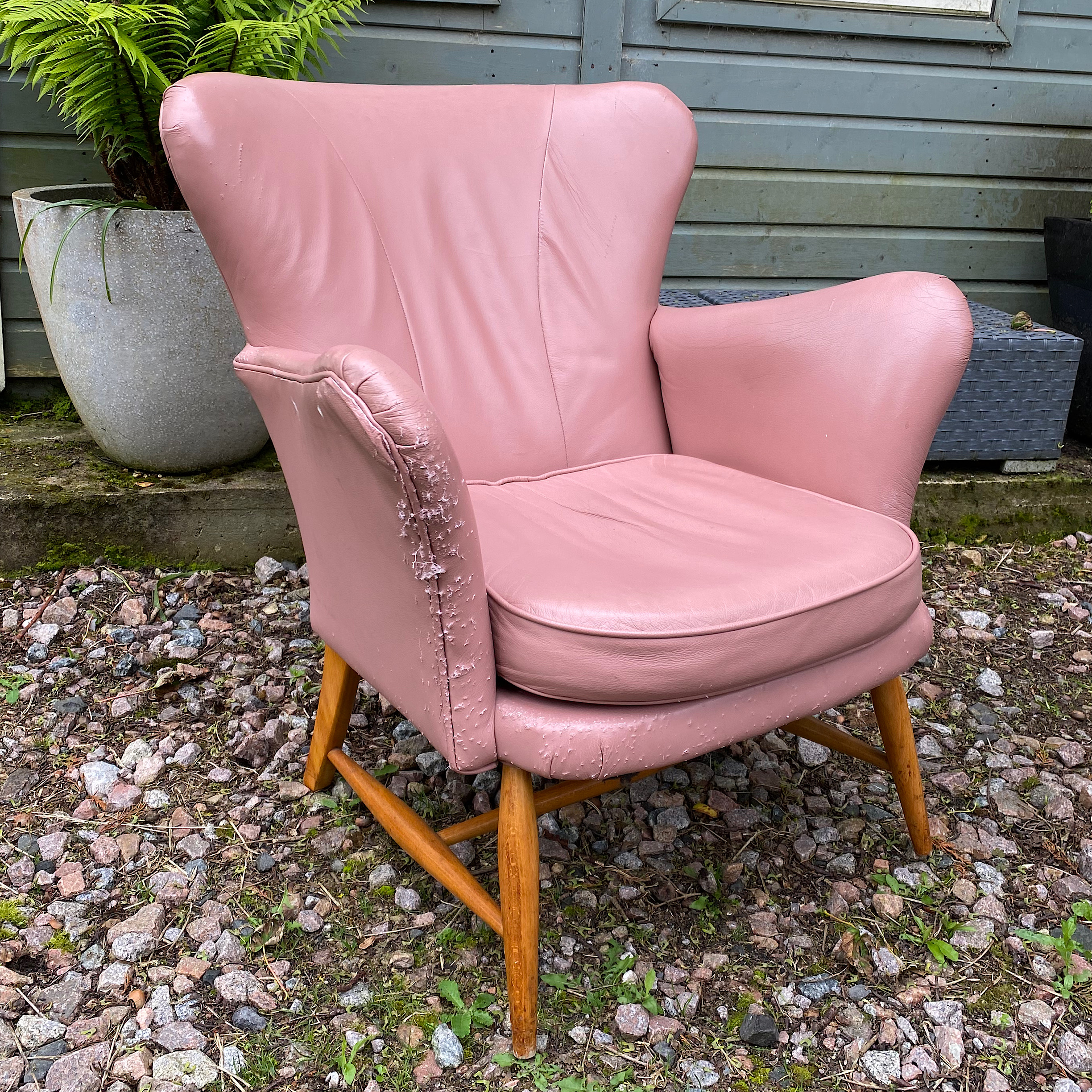 Ercol 236 Chair before refurb