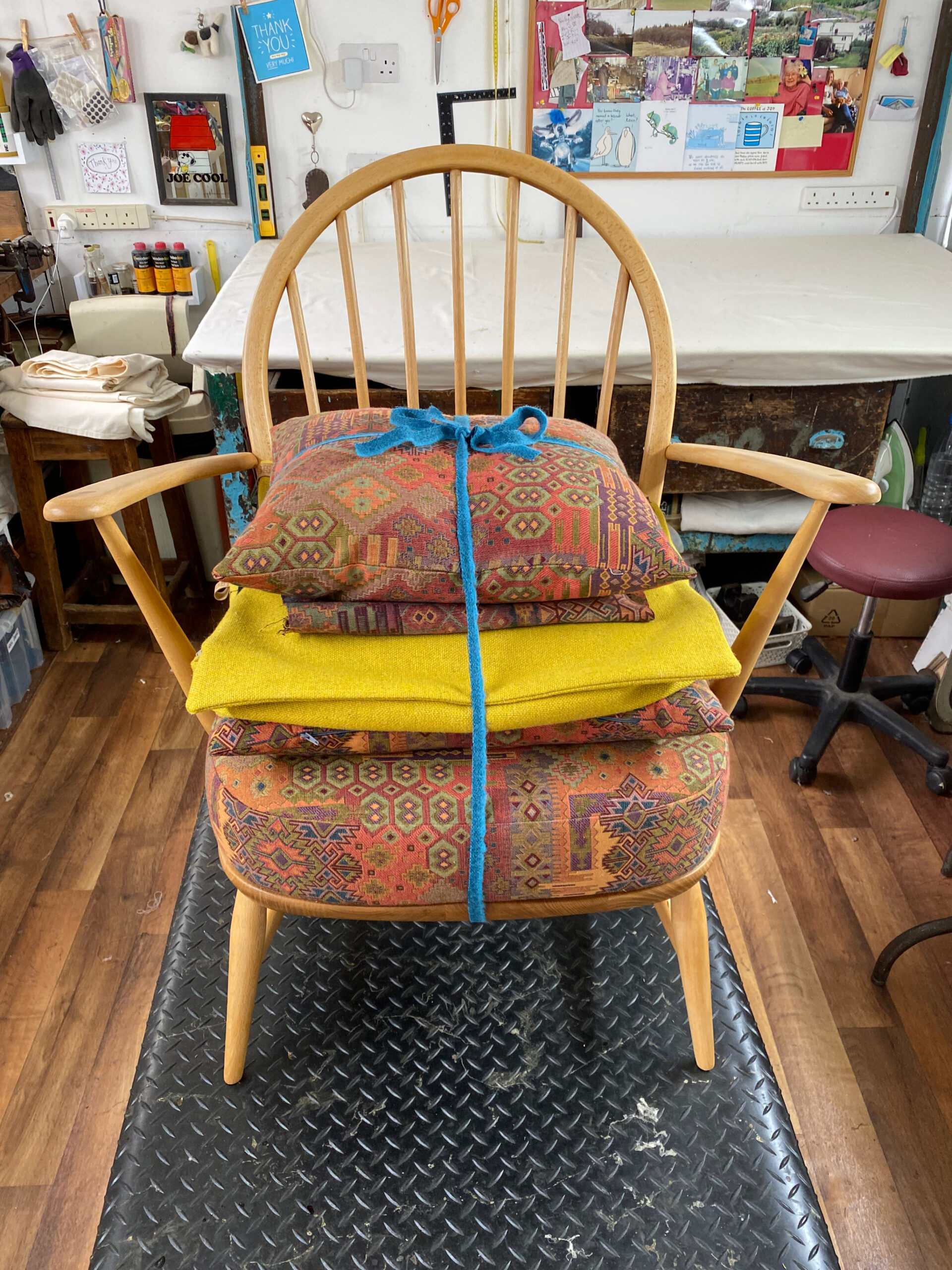 Ercol 305 chair with extra cushion covers