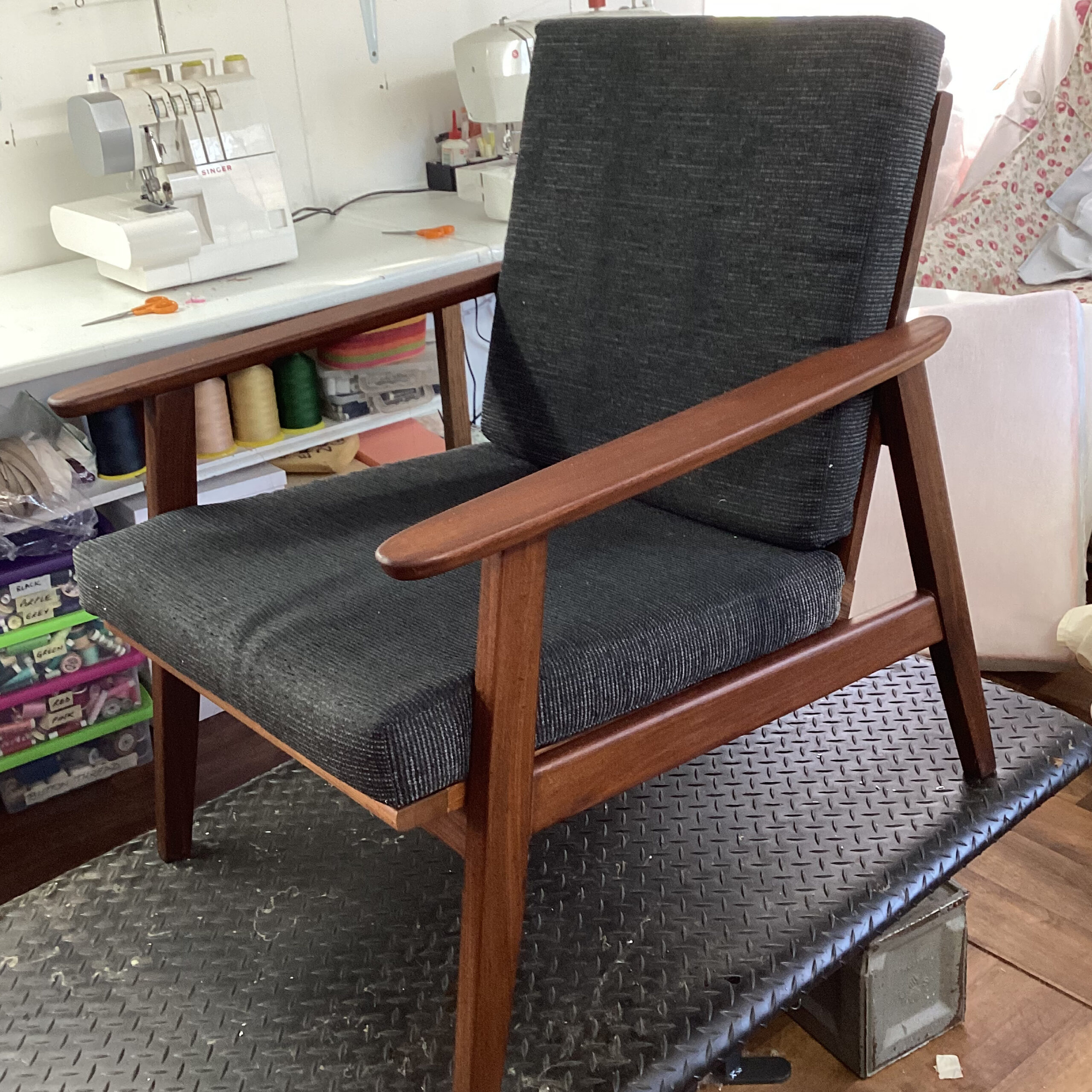Mid Century Teak Lounge Chair (before refurb) Mid Century Teak Lounge Chair (before refurb)