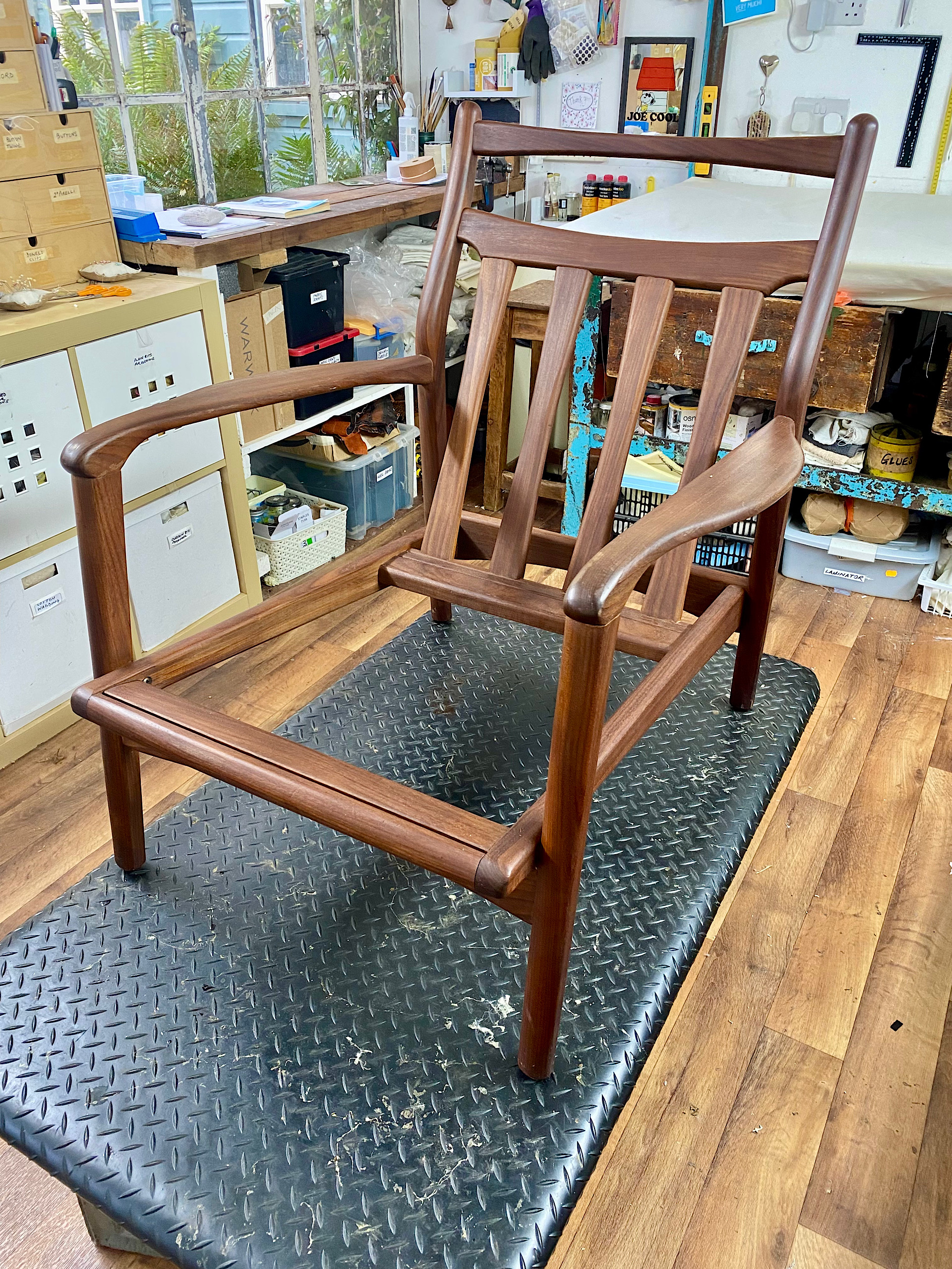 Mid Century Toothill Wentworth Chair before refurb