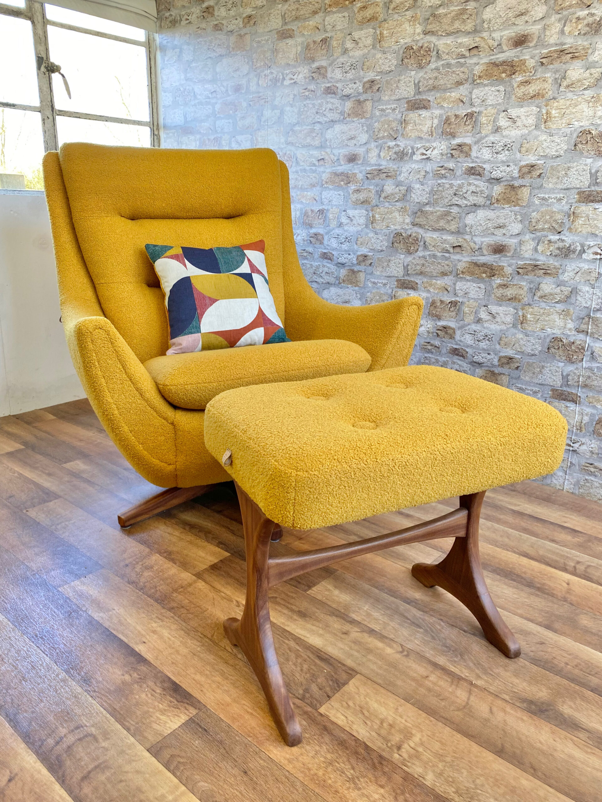 Parker Knoll 110/1 Chair & Footstool